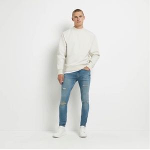 NWT River Island Ollie Spray On Skinny Stretch Distressed Jeans